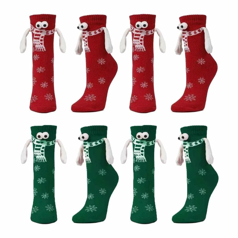 

Magnetic couples, solid colors, hand-holding socks, casual and funny, medium socks, personality, breathable and versatile socks