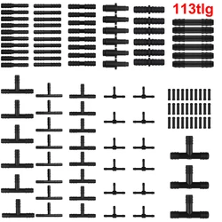 113PCS Vacuum Connector Assortment Automotive Vacuum Tubing Connector Tee Kit Water Spray Pipe Joints Car Wiper Connection Pipe