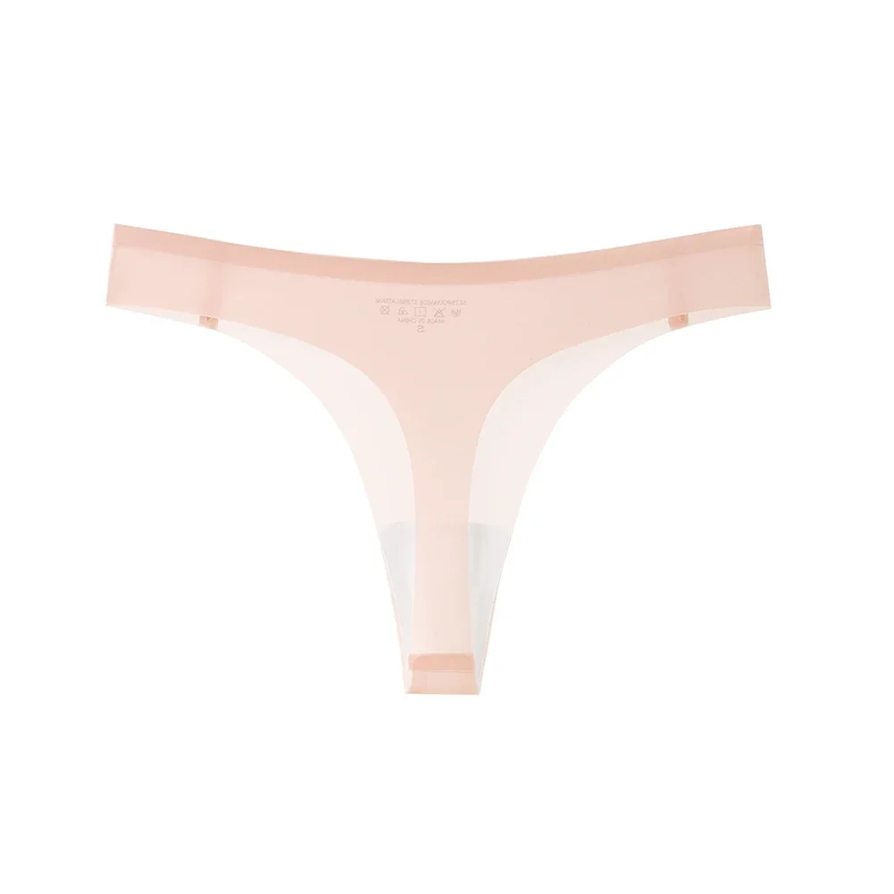 String sans couture taille basse pour femme, sous-vêtement fitness, sexy, confortable, solide, glace