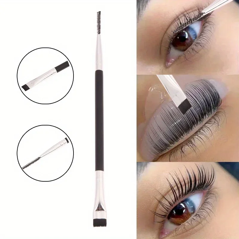 Portable Double-Headed Eyelash Perm Lifting Brush Lamination Separating Lash Lift Tool for Eyelash Extensions Detail Brush