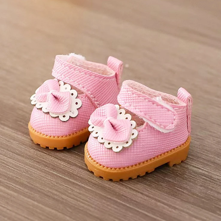 4*1.8cm Doll Shoes Mini Toy Shoes for 17cm Labubu V1 V2 V3  and 1/6 BJD Doll and 15cm EXO Doll Shoes Accessories