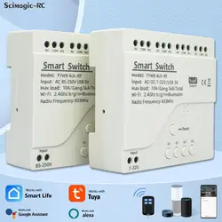 Módulo de interruptor de Motor Wifi inteligente Tuya, 12V, 24V, 32V, 220V, RF 433, Radio Control remoto, 4 canales, interruptor inteligente tuya, smart life, relé de avance lento para Alexa y Google Home