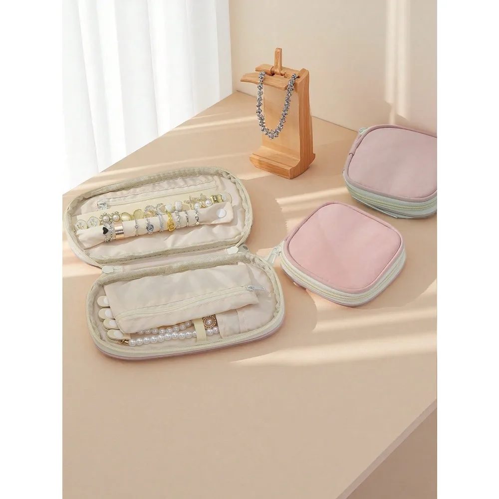 

1pc New Fashion Jewelry Storage Bag, Travel Jewelry Organizer Box, Earring Display Holder
