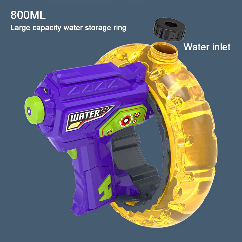 Brinquedo de água de esguichamento de longo alcance com luz led colorida alimentado por bateria brinquedos de água elétricos engraçados para crianças para piscina ao ar livre praia