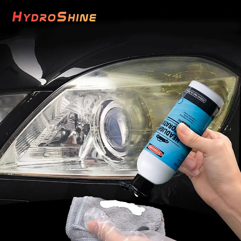 Hydroshine Ripristino fari Lucidatore per luci per auto Pasta detergente Cura della vernice per auto Pasta detergente Rimuovi l'ossidazione Liquido lucidante