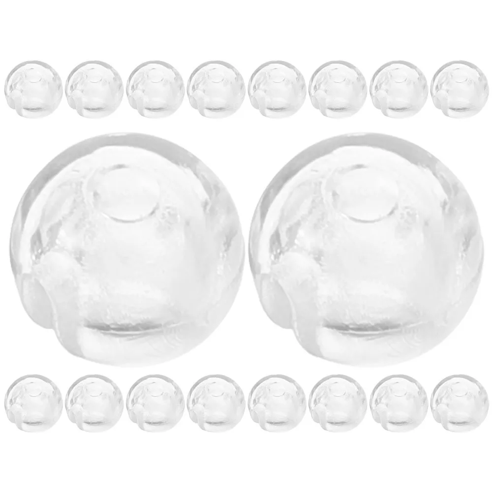 

24pcs Beaded Chain Crimp Stop Clear Curtain Beads Chain Stop For Roller Blind Vertical Window Shades Replacement Parts