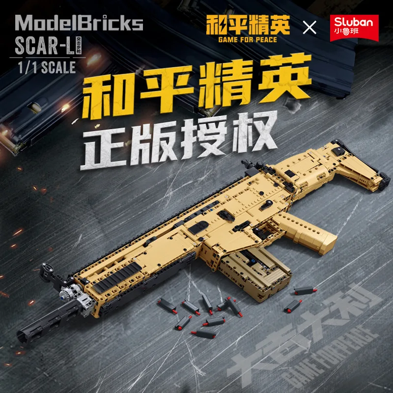 MOC WW2 SMG-45DS mitraillette modèle bloc de construction jouet fusil SCAR-L pistolets militaires briques balles de feu jouets pour enfants garçons cadeaux