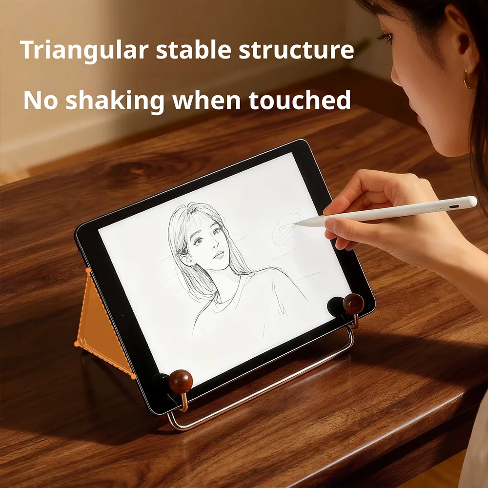 Stainless Steel Tablet Stand Fixed Angle iPad Desk Support for Reading Office