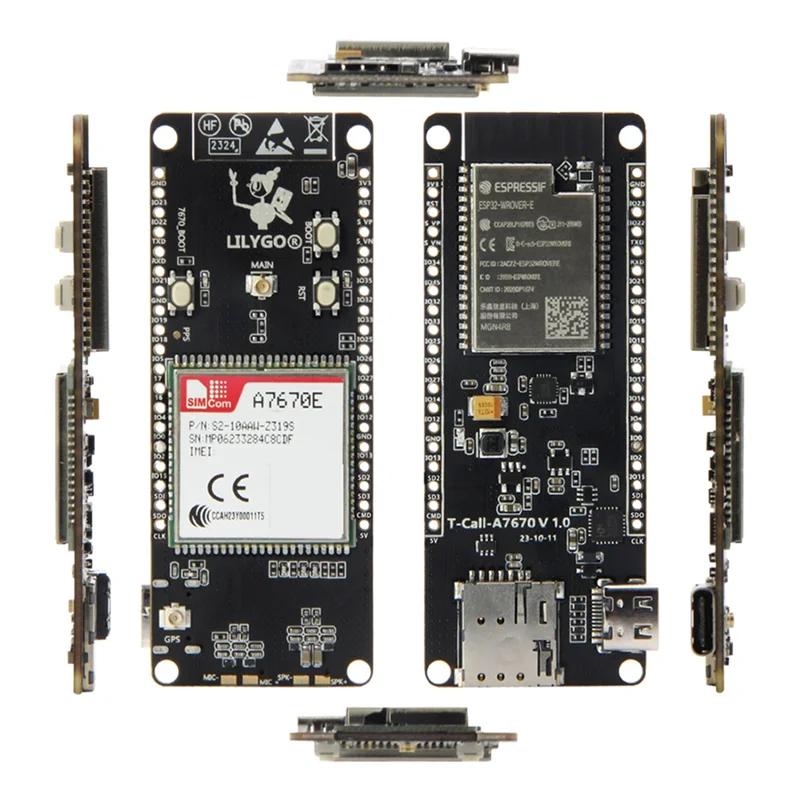 LILYGO T-Call A7670 4G 2G ESP32 مجلس التنمية A7670E LTE GSM شبكة ESP32-WROVER-E واي فاي بلوتوث وحدة لاسلكية-N36R
