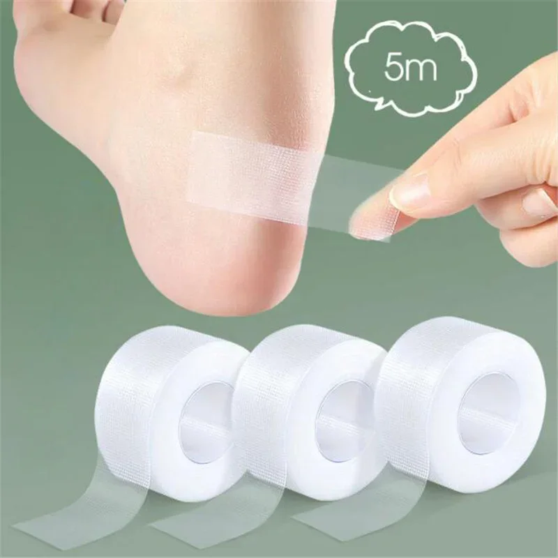 

1 Roll Anti-Wear PE Heel Sticker Tape Heel Patch Protector Waterproof First Aid Blister Foots Pads Heel Inserts Grips 5M X 2.5CM