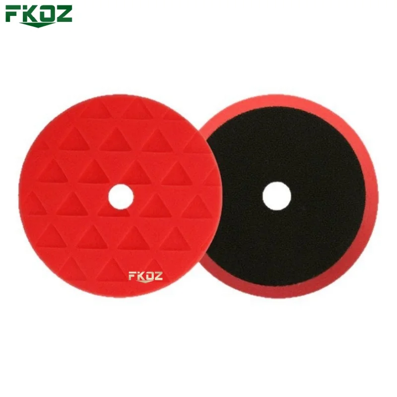 1 Uds. Kit de almohadilla de esponja para pulir autos, triángulo cóncavo de 6/7 pulgadas, para barco, coche, pulidor de ruedas, elimina arañazos