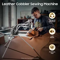 Manual Cobbler Sewing Machine 360° Rotation Hand Crank Leather Sewing Machine Shoemaker Shoe Repair Machine w/ Adjustable Stitch