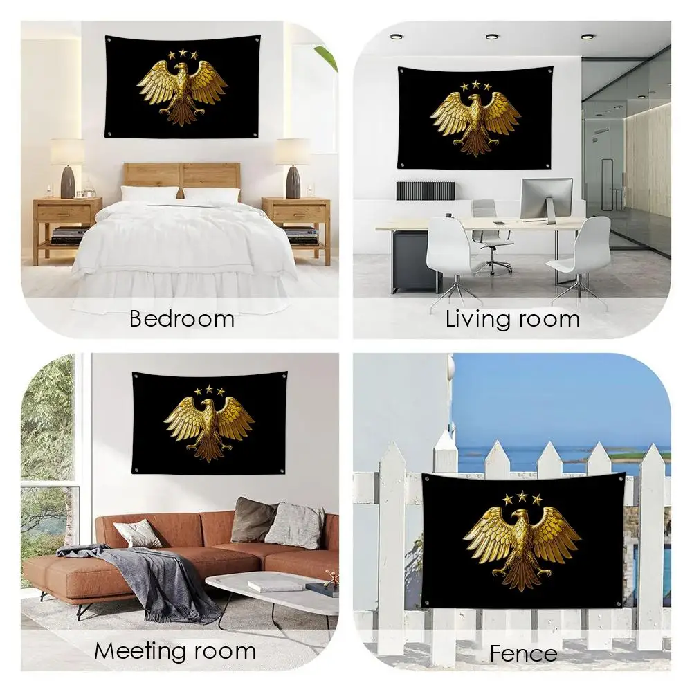 new Syria cool logo Eagle Flags 3x5 Ft custom Banner for Garage Door room decor Wall Out Decoration