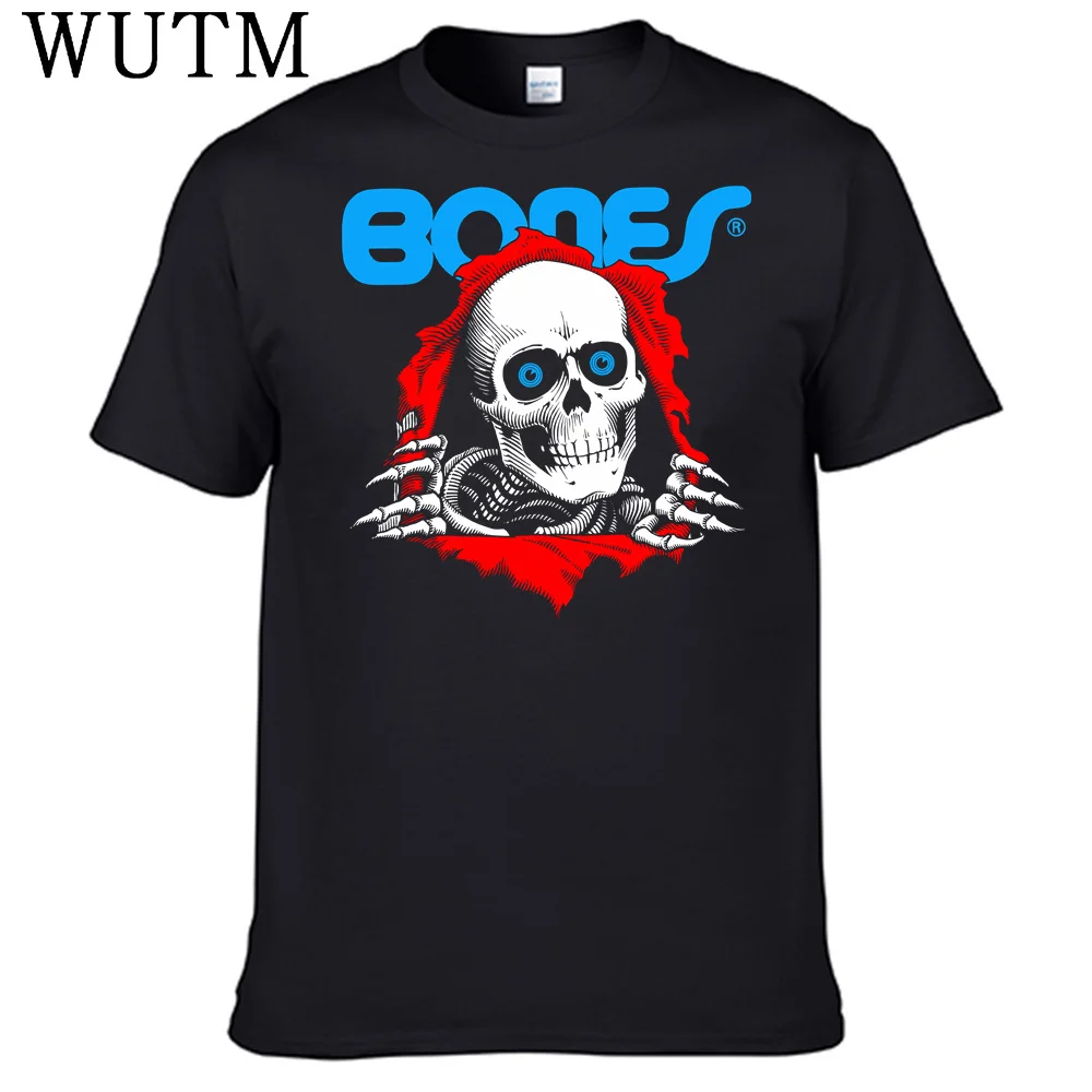 Powell-Peralta Bones T Shirt 100% Cotton Men Shirt Top Sales