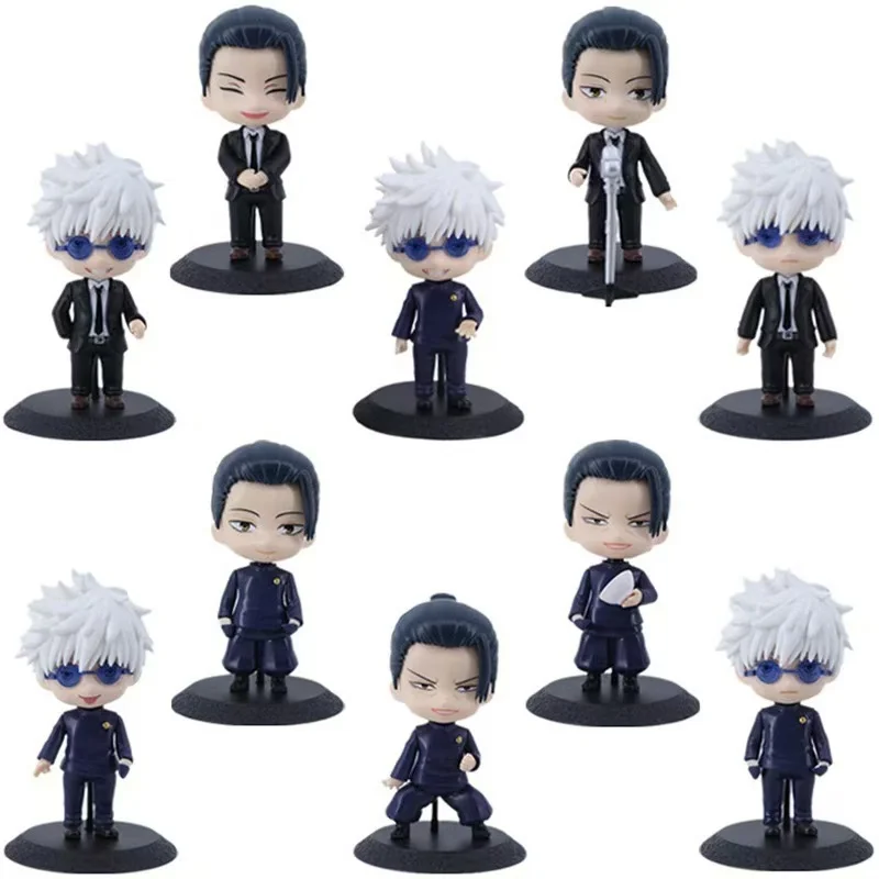 10Pcs/set Jujutsu Kaisen Anime Figure Gojo Satoru Ornaments PVC Dolls Model Action Figure Toys Kids Birthday Gift