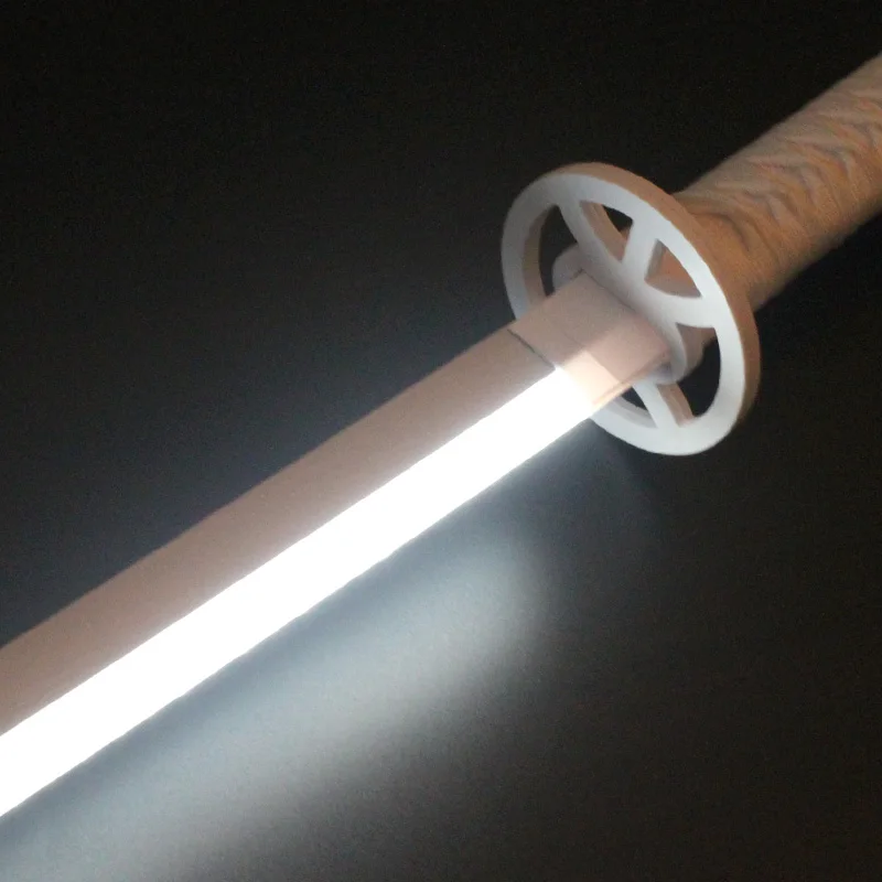 LED-gloeiend anime cosplay zwaard BLEACH Sode no Shirayuki Katana zwaard oplaadbaar oplichtend zwaard met standaard en riem