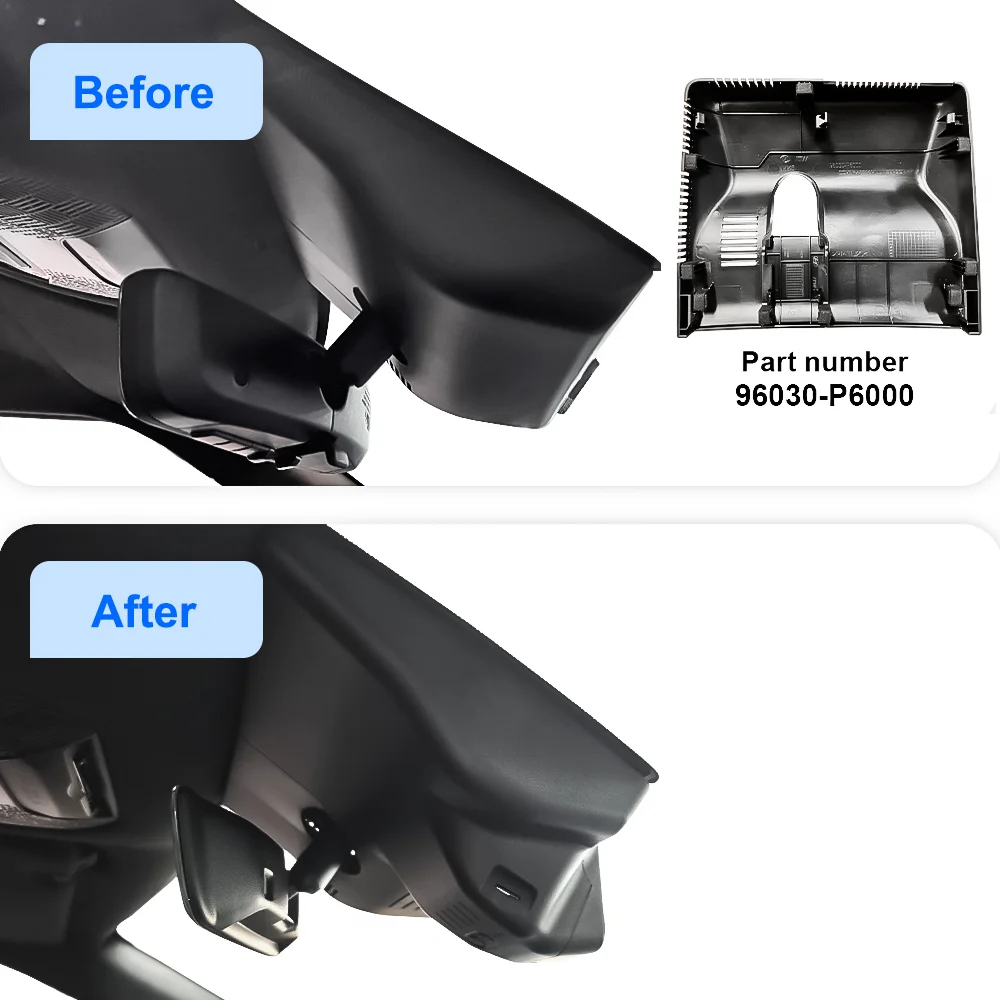 الصندوق الأسود الأمامي والخلفي لسيارة Hyundai Santa Fe Left Drive 2019-2025/ Right Drive 2025-2026، FITCAMX Dashcam DVR لديه مستشعر WIFI G #3