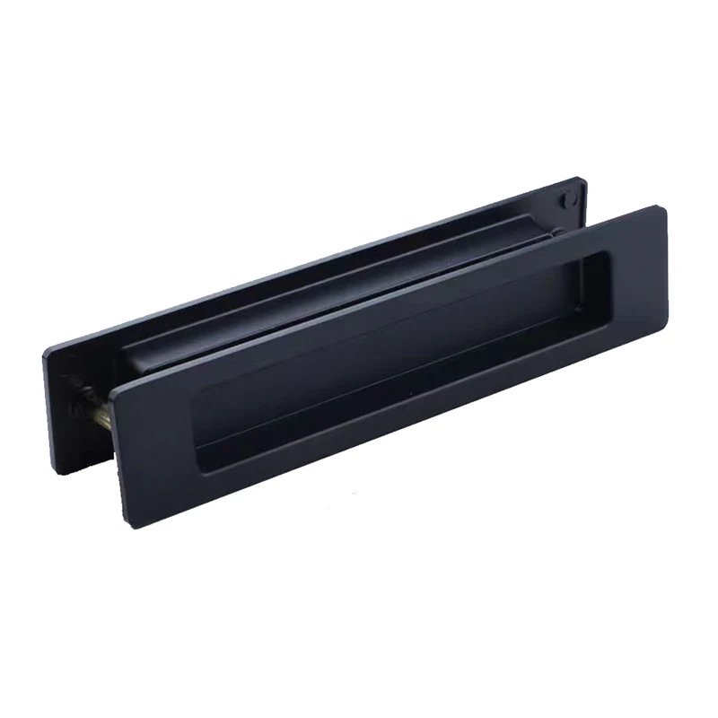 Sliding Door Handle Black Embedded Sliding Door Wardrobe Balcony Wooden Door Handle Invisible Handle Concealed Buckle