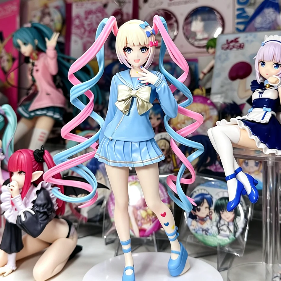 Needy Girl Overdose Anime Figure with Cat, Virtual Streamer PVC Collectible Model Ornament Toy Birthday Gift view 6