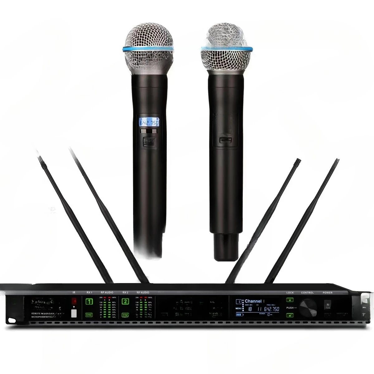 High-End Axiet AD4D Receiver Dual Channel Beta58 Wireless Karaoke Microphone System Sure Stage Live Music Performance Microfon