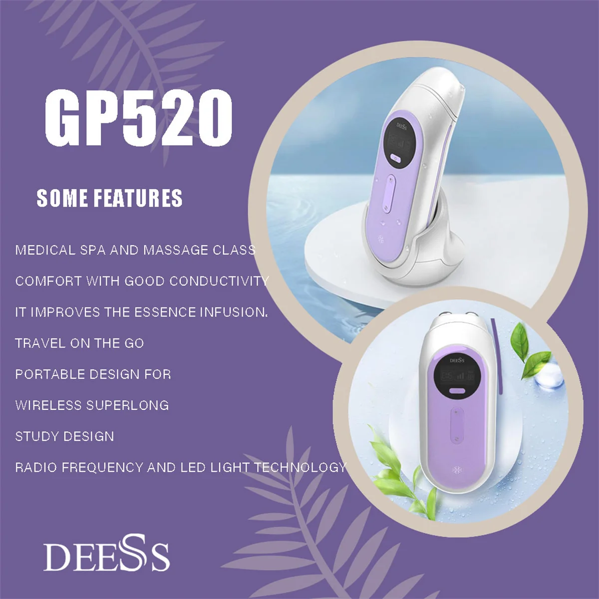 جهاز DEESS GP520 للوجه مكركرنت - أنواع، يقلل من جميع البشرة، الرفع الفوري، يخفي الهالات السوداء، ويقلل الانتفاخ، وينعيم