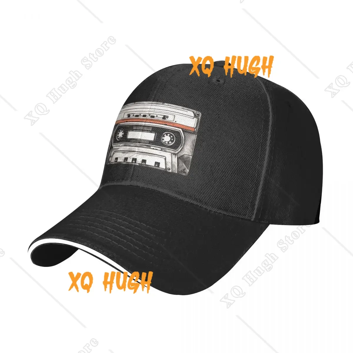 Vintage music cassette - tape - MC - drawn Baseball Cap Luxury Hat Golf Cap hiking hat Sun Hats For Women Men's