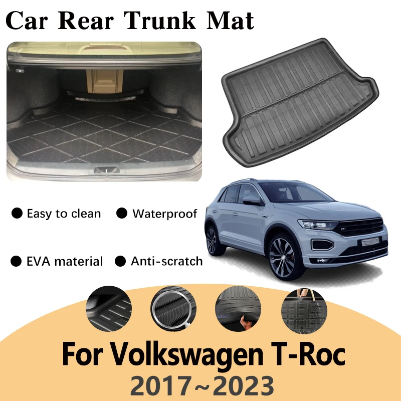 

Auto Trunk Pads For Volkswagen T-Roc VW TRoc T Roc Accessories 2017~2023 Floor Tray Liner EVA Material Waterproof Protective Pad