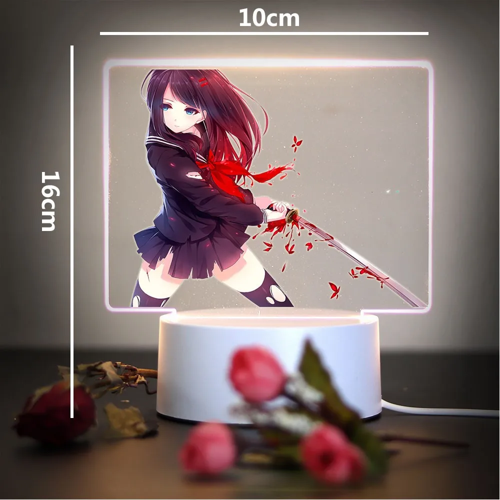 1 pc lovely Anime girls Led Table Lamp Room Decor For Boys Birthday