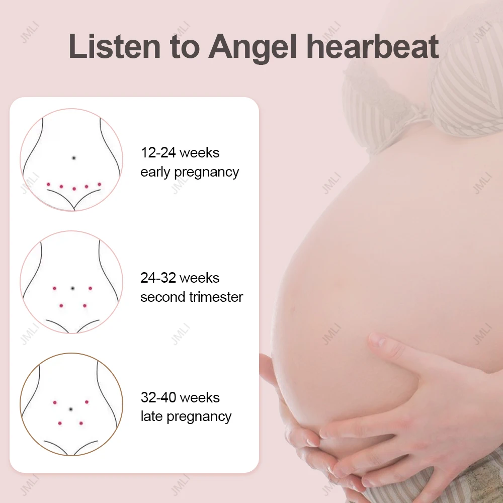 Portable Ultrasound Doppler Fetal Pregnancy Electronic Monitor For Pregnant Women Baby Fetal Movement Ultrasound Stethoscope