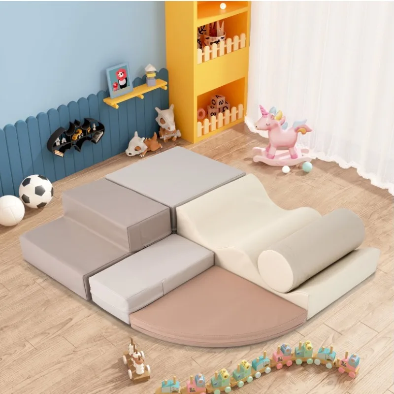 

Soft Climb and Crawl Foam Playset 6 in 1, Soft Play Equipment Climb and Crawl Playground for Kids
