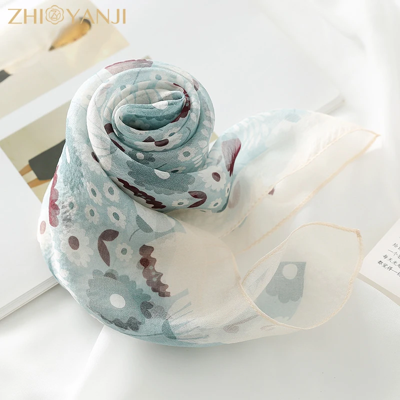 おしゃれなシルクスクエアスカーフ-レディース-春-薄手-マルベリーシルク-多用途-スタイリッシュ-ネックタイ-韓国風-ショール-ラップスカーフ