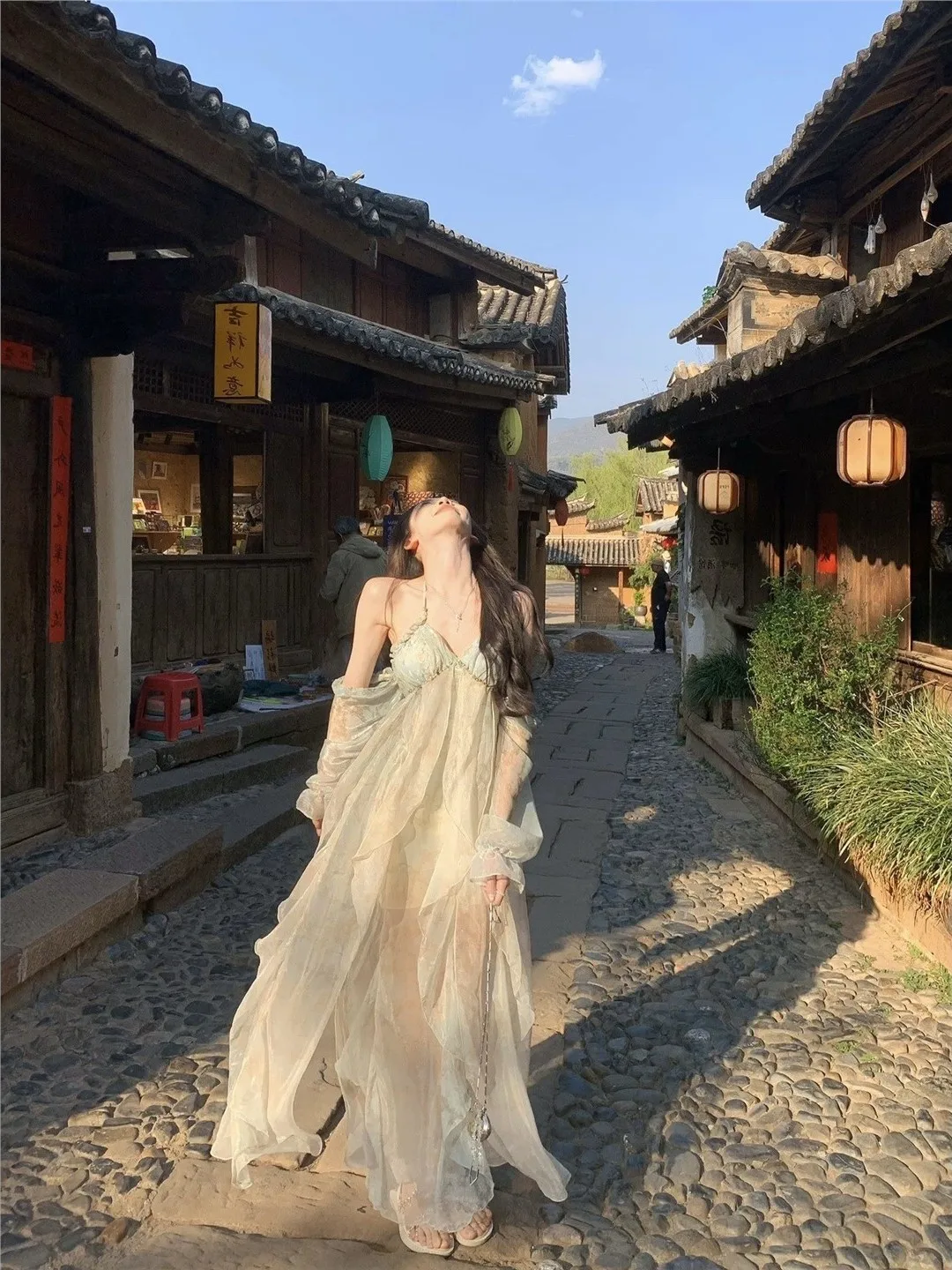 

Летнее платье в островном стиле с принтом, облегающее, длинное, с открытой спиной, на бретельках, для отпуска, с V-образным вырезом, на молнии