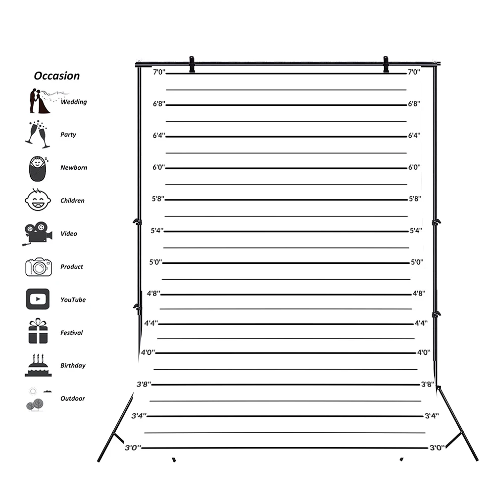 Mugshot background for Photography Bachelor Bachelorette Party Decoration Banner Height Chart Police Lineup Backdrop Photo Props