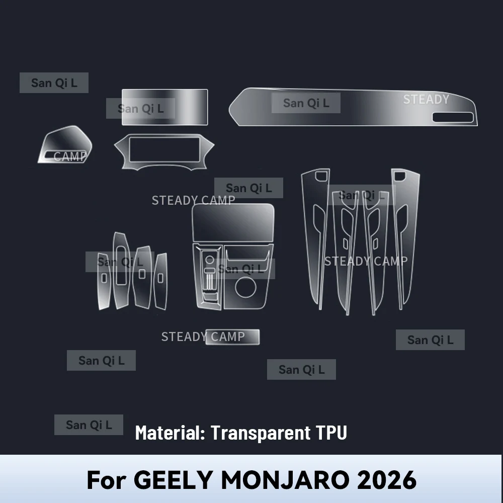Transparent TPU For GEELY MONJARO 2026 Car Center Console Media Dashboard Navigation Anti-scratch Protector Interior Film