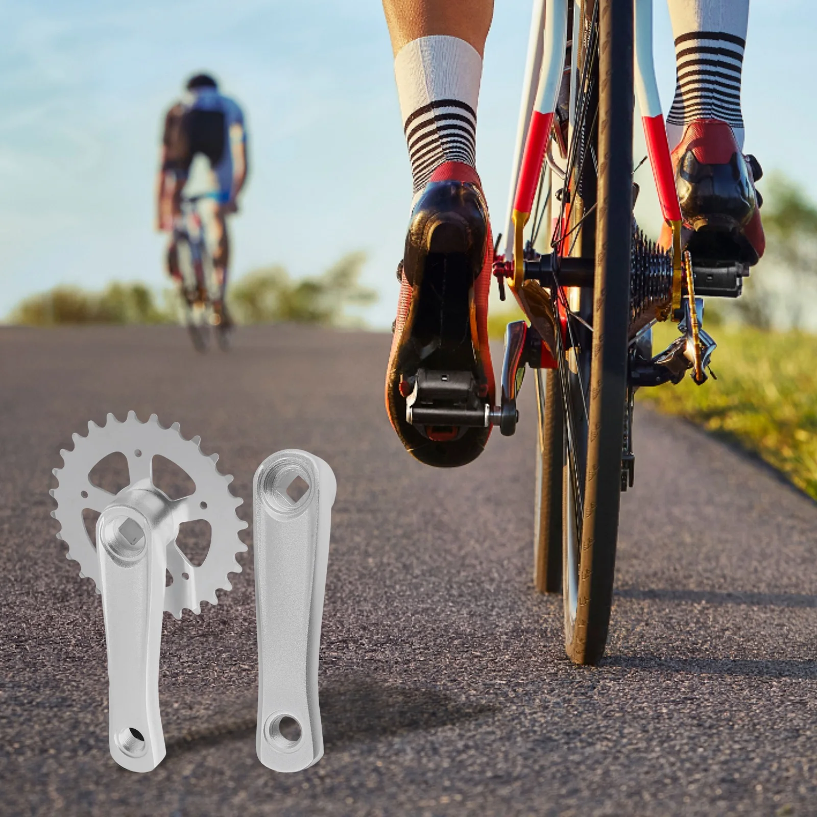 

Велосипедный шатун 28T, односкоростной шатун для активного отдыха, размер 114 мм, велосипедный шатун 28T для детей, простая установка