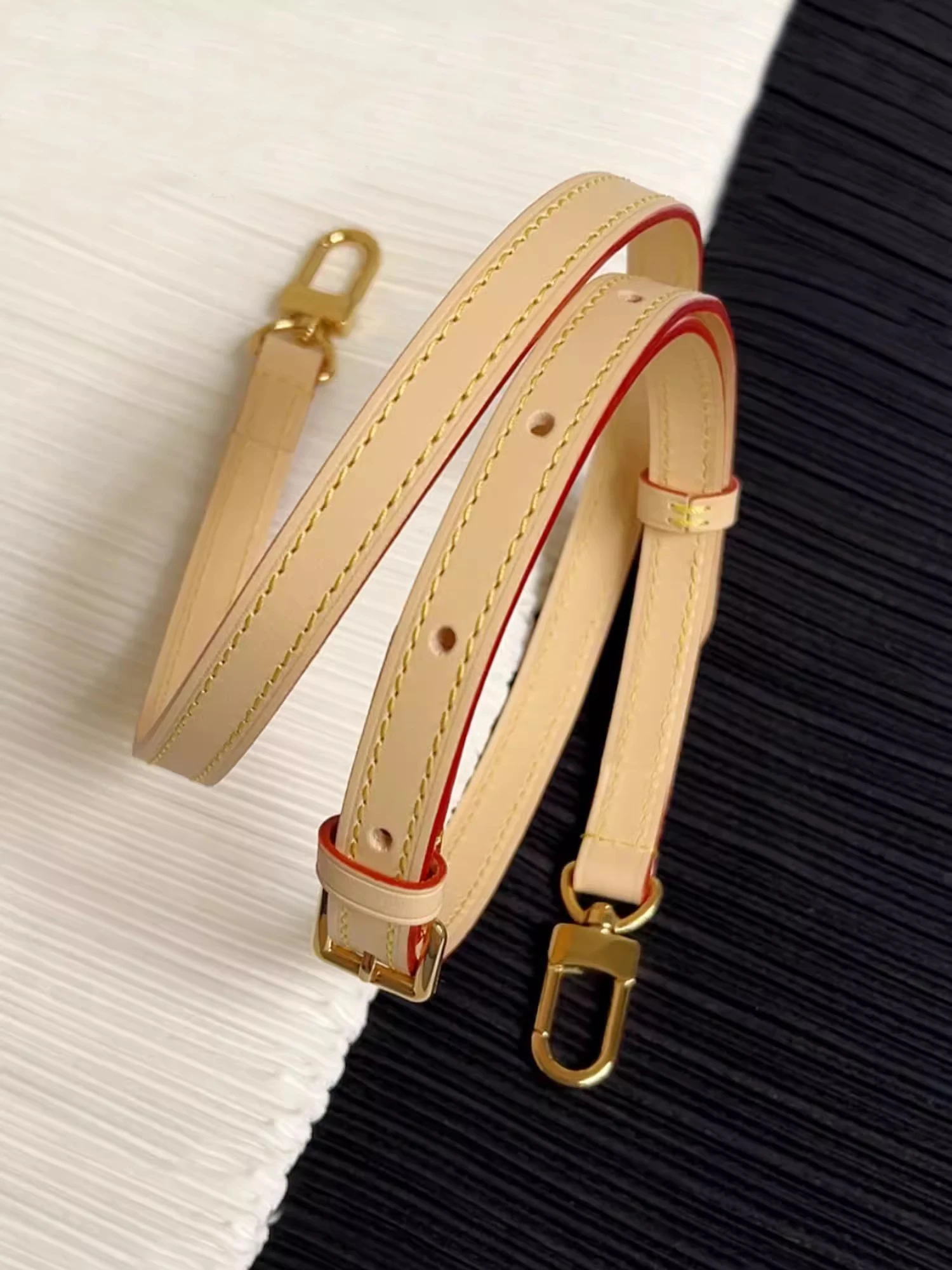 LST262 tanné végétal véritable cuir Vachetta chaîne perlée bretelles réglables pour Speedy20 sac à main sangle de sac de luxe