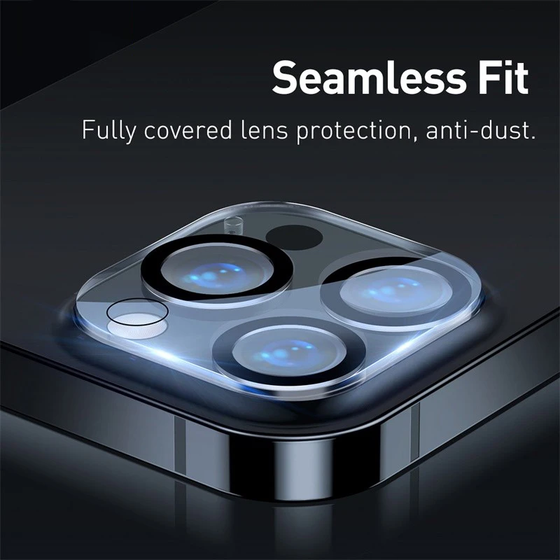 Baseus 2PCS Camera Lens Protector for iPhone 16 15 Pro Max 16 13 Plus Lens Tempered Glass For iPhone 12 Pro Max Protection Film image 4