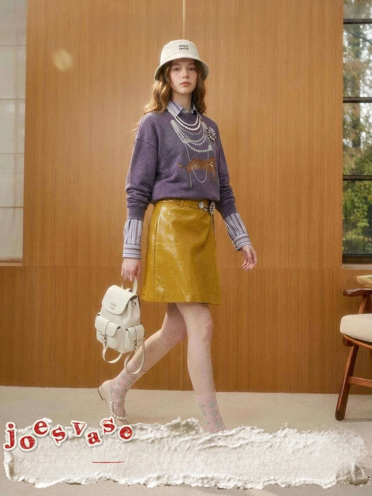 

Женская толстовка Lab Dyed k Purple свободного кроя с принтом, осенняя коллекция 2025, новинка, с леопардовым принтом, удобный топ