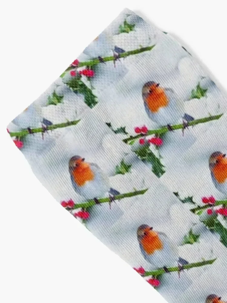 European Robin Socks Heating sock floor valentine gift ideas christmas gifts Socks Male Women's