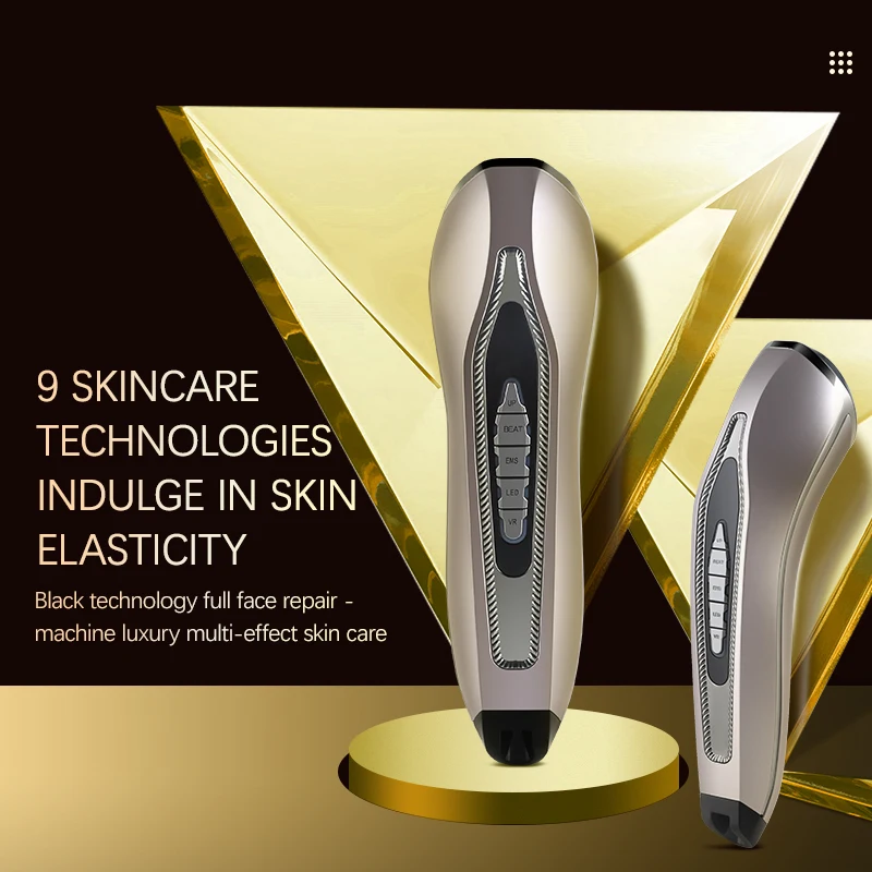 Multifunctional 9 In1 EMS Beauty Skin Care LED Photon Facial Massager Ultrasonic Skin Scrubber Peeling Shovel Beauty Equipment