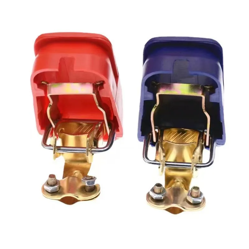 2Pcs Car Battery Terminal Connectors Quick Release Disconnect 12V 24V Positive Negative Battery Cable Ends for SAE/JIS Type Car