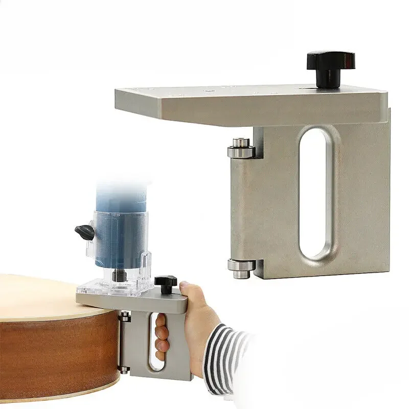 Guitar Handheld Trimming Machine Base Bearing Plate Edge Groove Edge Groove Auxiliary Tool Woodworking Guitar Making DIY