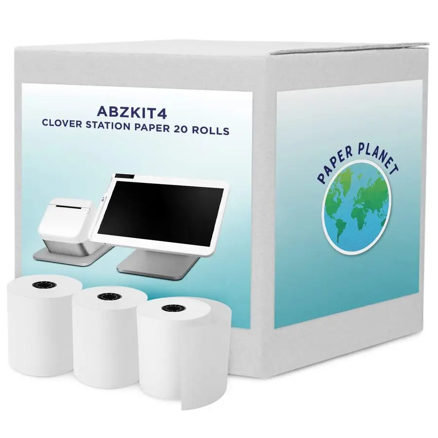 

Receipt Printer Paper for Clover Station by Paper Planet 20 Rolls Compatible with C500 C501 C503 C100 P100 P500 P550 Duo Solo