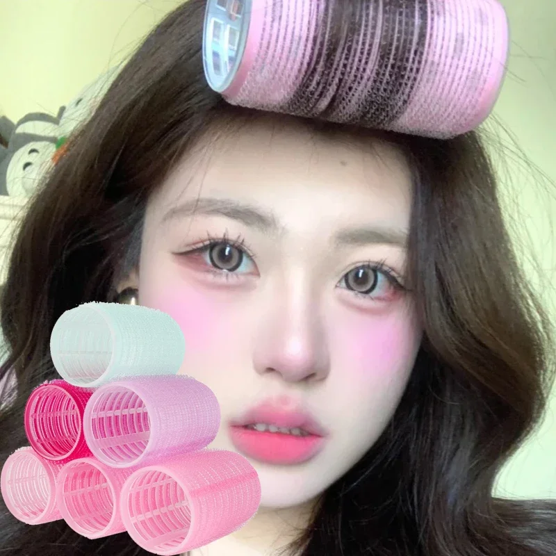 Candy color Self-Grip Hair Rollers Hair Curlers No Heat Hair Bangs Volume Self-adhesive Hook Curlers DIY Styling Tools 1/5/10pcs