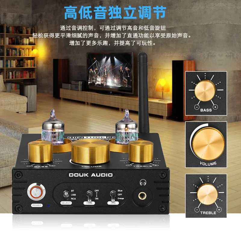 For Bluetooth 5.0 Receiving P1 Amplifier, USB Decoding, DAC Ear Amplifier and Bass Amplifier