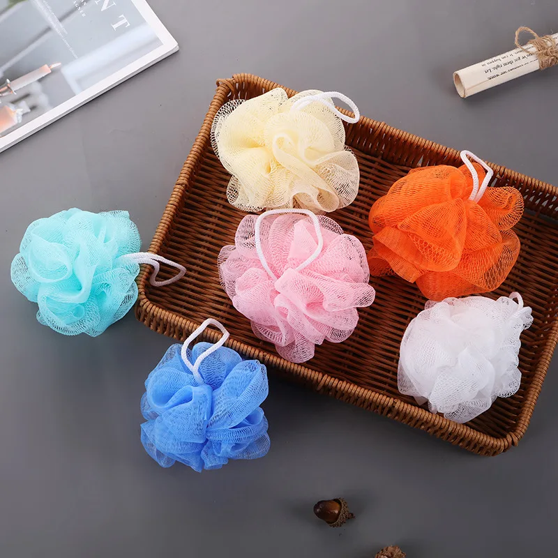 Soft Shower Mesh Foaming Sponge Exfoliating Scrubber Bath Bubble Ball Body Skin Cleaner Tools Bathroom Accessories Random Color