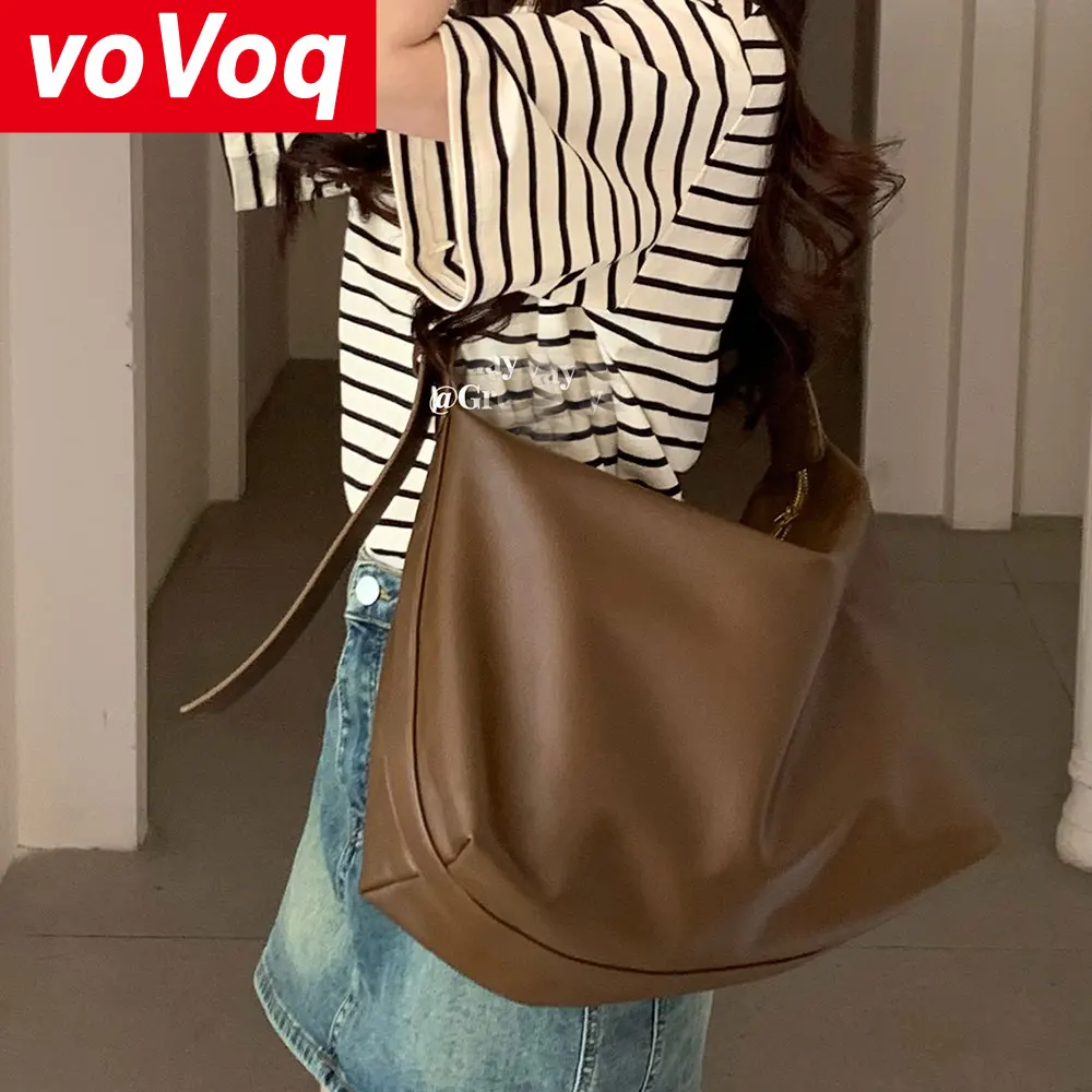 

Японская коричневая большая сумка из искусственной кожи в стиле ретро, новая дорожная сумка через плечо, большая вместительная сумка через плечо для женщин