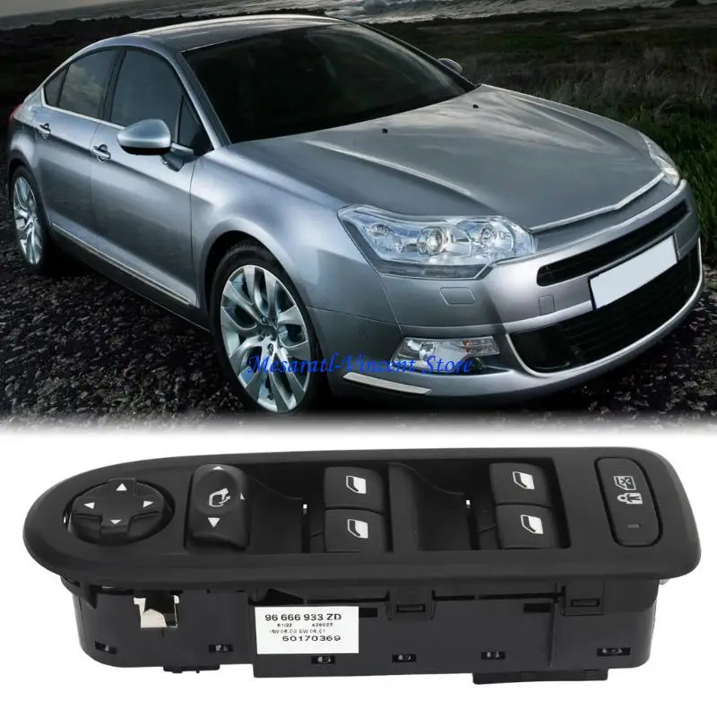 

A70F Front Left Window Lift Switch Mirror Control Button for 308 508 C5 08-13 96644915 6490.28 96644915XT 30170396
