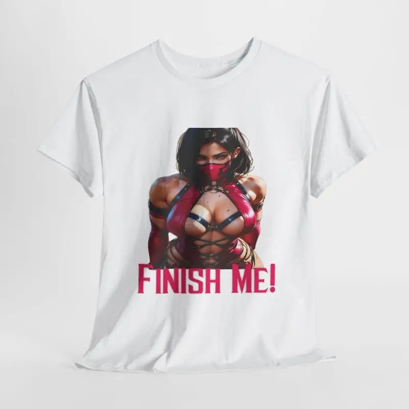 تي شيرت ميلينا مورتال كومبات للجنسين |   قميص Busty Mileena "Finish Me" بنمط دبوس