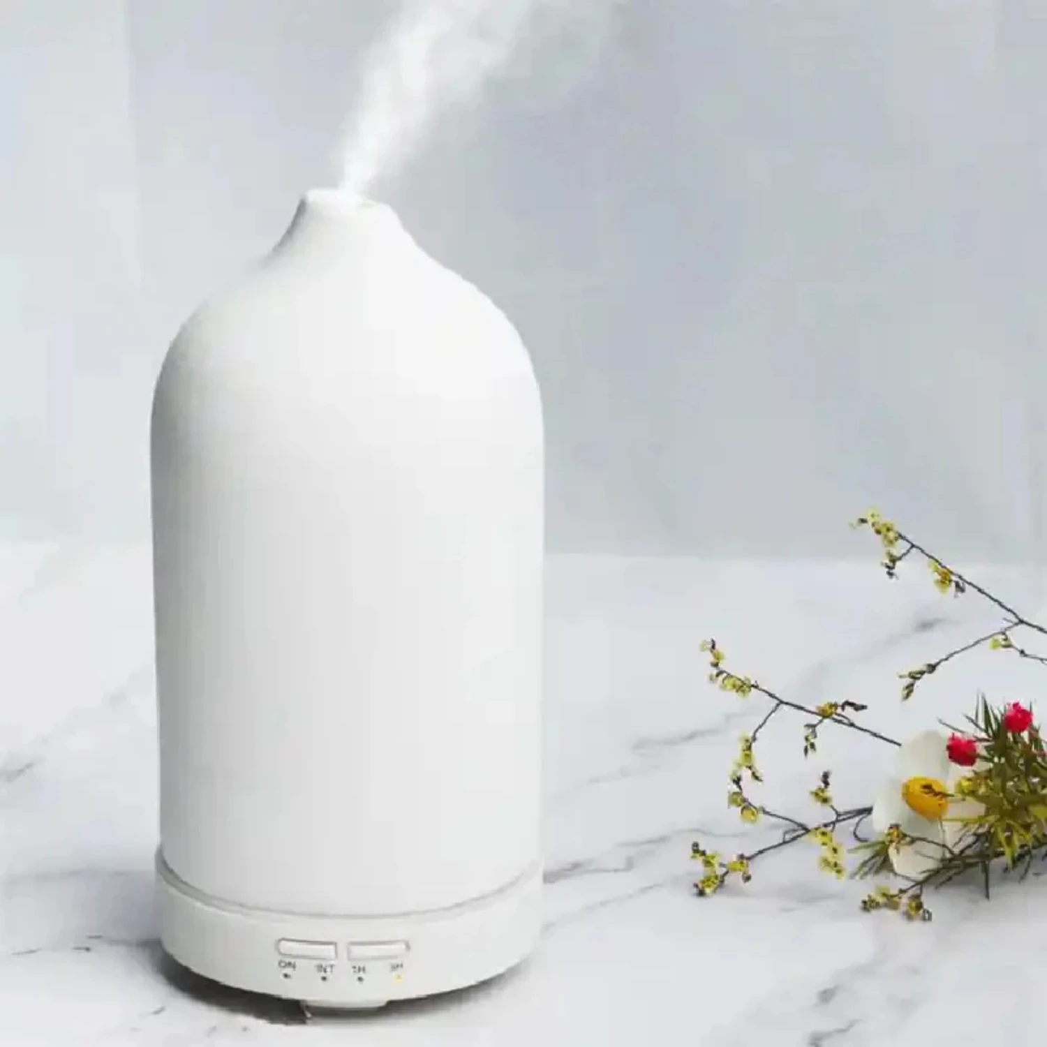 

Ceramic Fragrance Diffuser Automatic Small Humidifier Hotel Air Fresher Essential Oil Diffuser Timing Colorful Lights